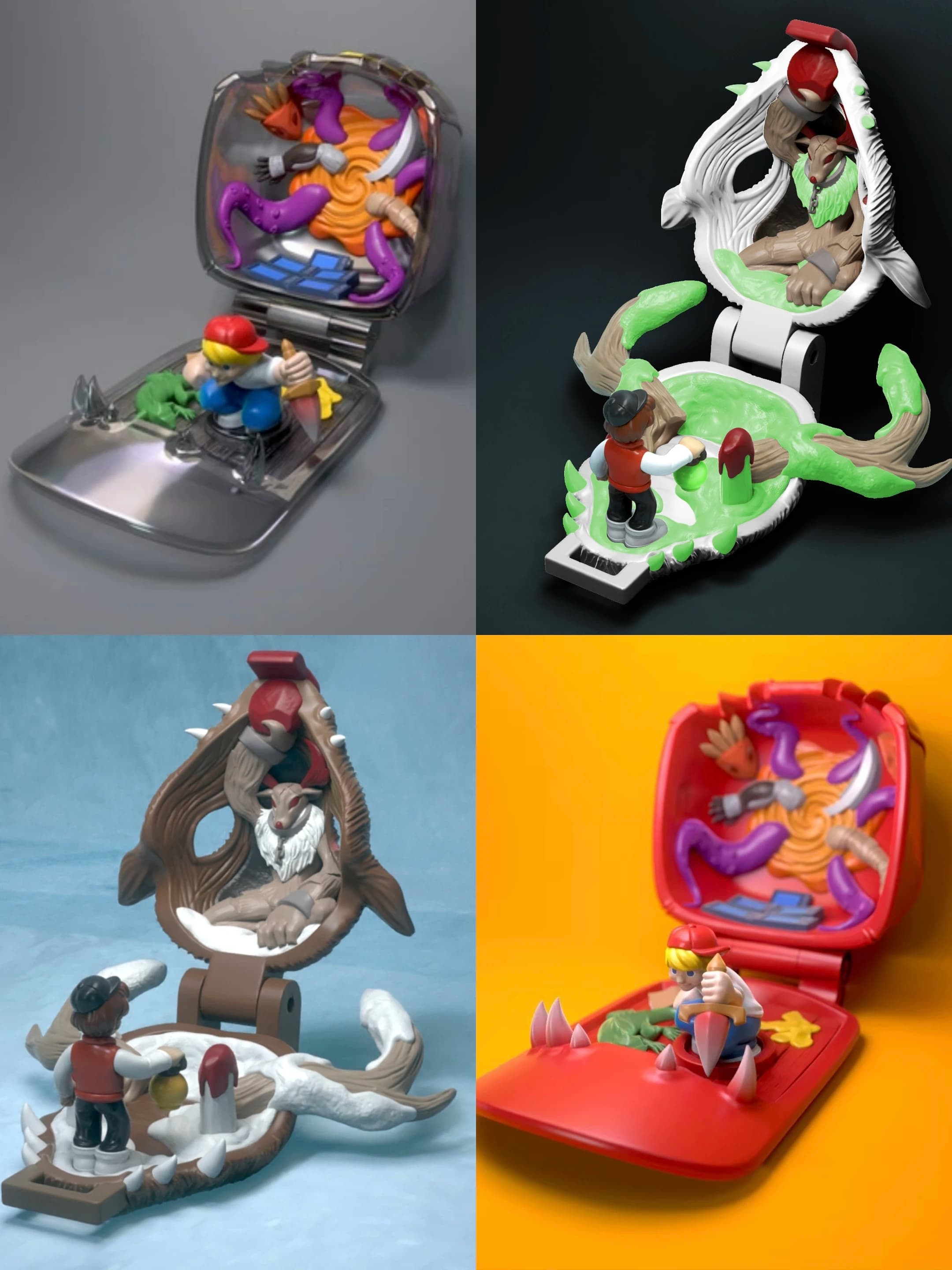In-Stock Mighty Max Singularity Omnipotent Hat Hunting Rudolf Mini Scene Trendy Figure