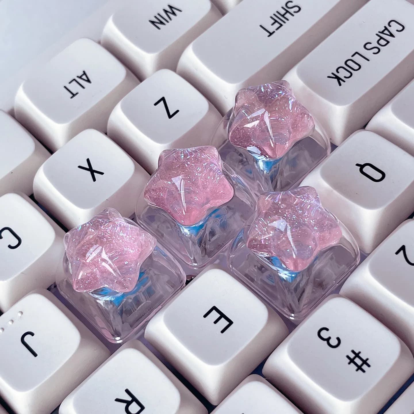 Keycap a Tema Stellare in Resina Personalizzato Originale Trasparente Artigianale Carino per Tastiera Meccanica MX Accessorio Creativo