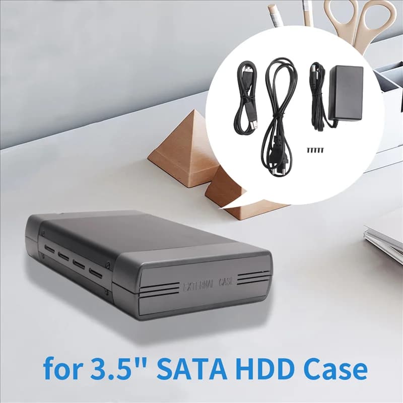 Promozione! Custodia per CD DVD USB 3.0 Scatola mobile HDD esterna per custodia SATA da 3,5 pollici Bruciatore ROM Spina UE
