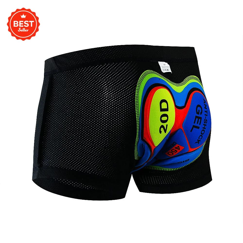 Fualrny Abbigliamento Intimo da Ciclismo, Pantaloncini da Bici MTB, Abbigliamento Sportivo da Ciclismo, Pantaloncini a Compressione Imbottiti 19D