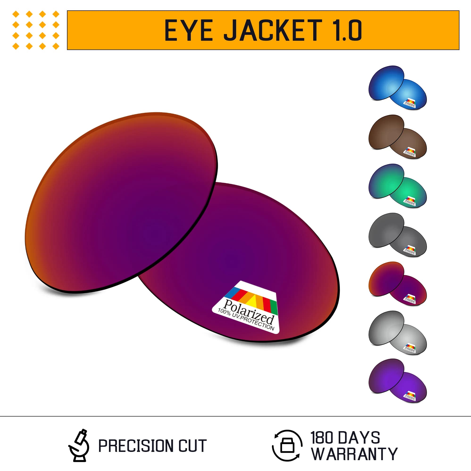 Lenti di ricambio polarizzate Rarayvix Protezione UV400 per occhiali da sole Oakley Eye Jacket 1.0