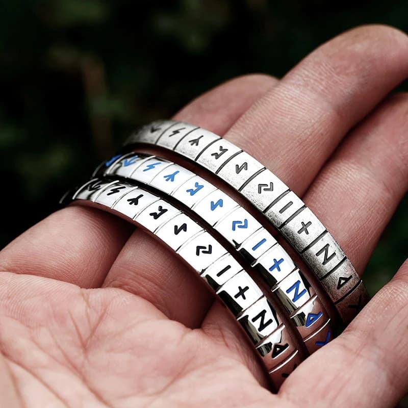 Nuovo braccialetto vintage con rune vichinghe nordiche, moda da uomo, punk, creativo, spirale, bracciale vichingo in acciaio inossidabile, gioielli Dropshipping
