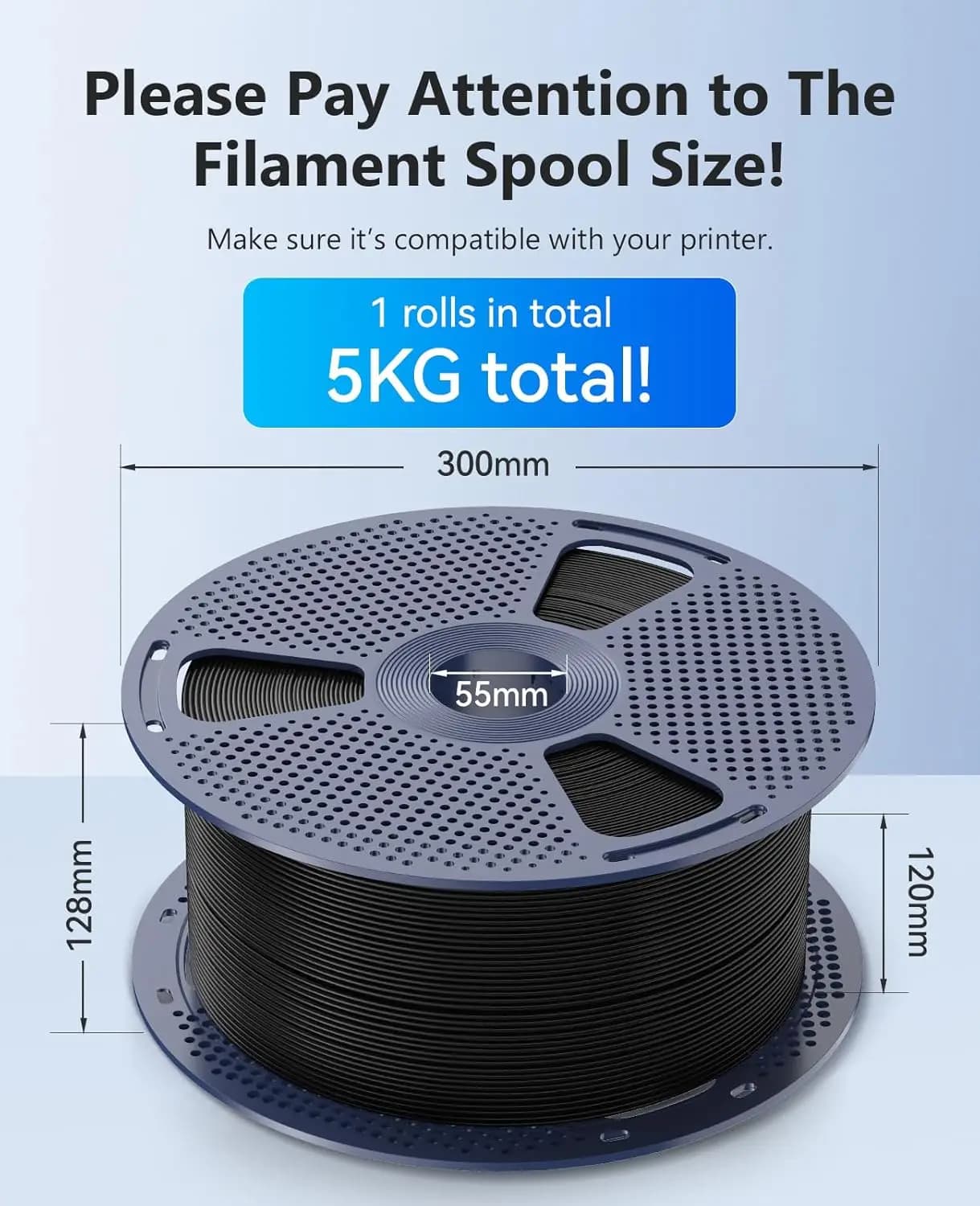 JAYO PLA/PETG 3D Printer Filament 5KG/1 Roll Black White Gray no bubbles no drawing smooth 3d printer accessories Fast delivery