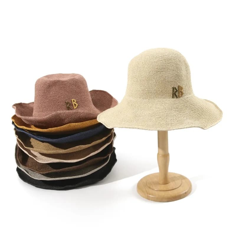 Bucket Hat Basin Cap Straw Sun Hat Outdoor Beach Visor Hat