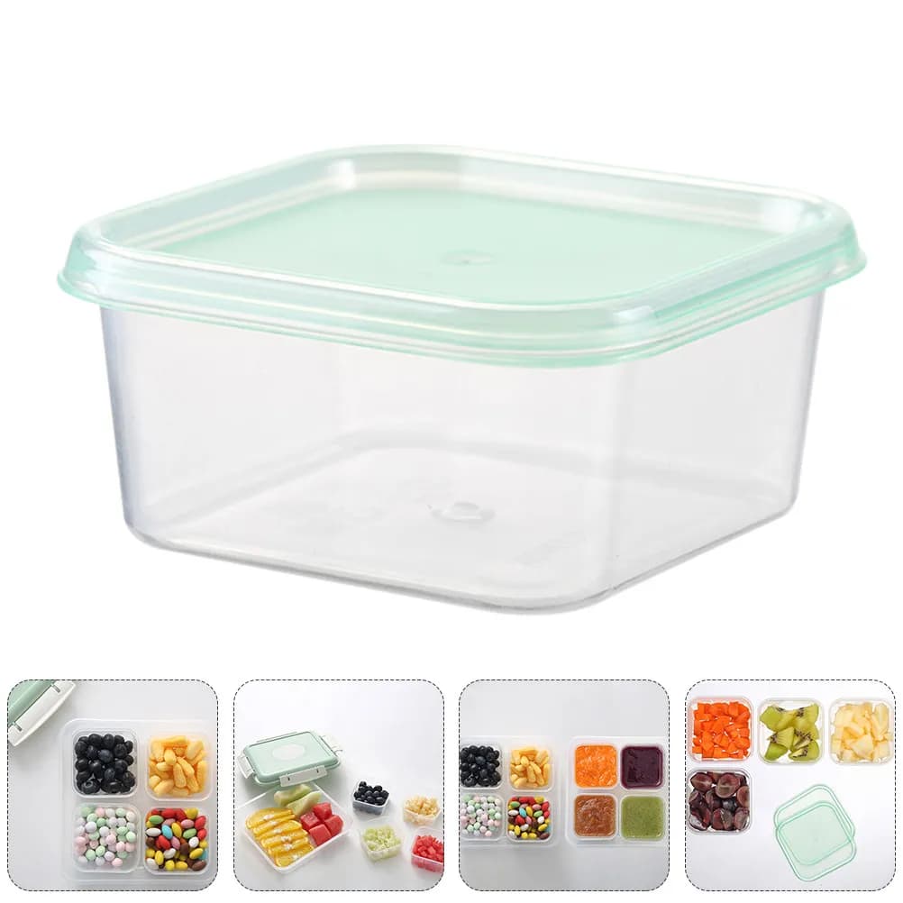 Contenitori per alimenti per bambini da 8 pezzi, trasparenti, riutilizzabili, per snack, frutta, per la preparazione dei pasti, organizer per la dispensa