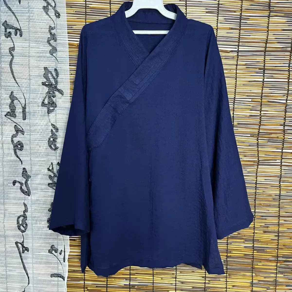 Traditional Taoist Clothing Short Sleeved Shirt Chinese Old Man Women Tai Chi Morning Exercise Uniform Taoism Robe