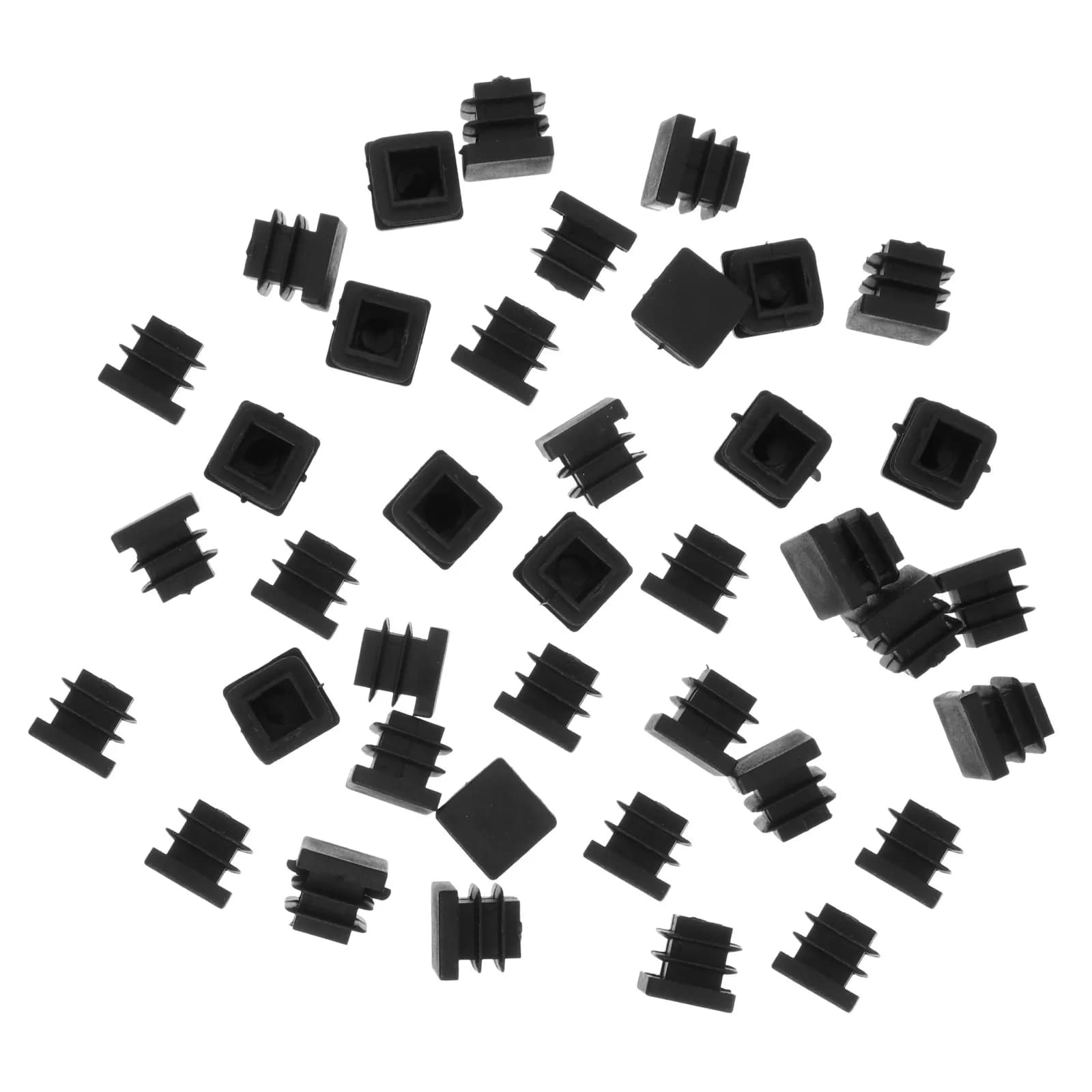 30 Pezzi Tappi in Plastica per Gambe di Mobili, Tappi Quadrati Spessi Resistenti all'Usura, Inserti per Scivoli di Sedie, Tappi Terminali per Tubi per Tavoli