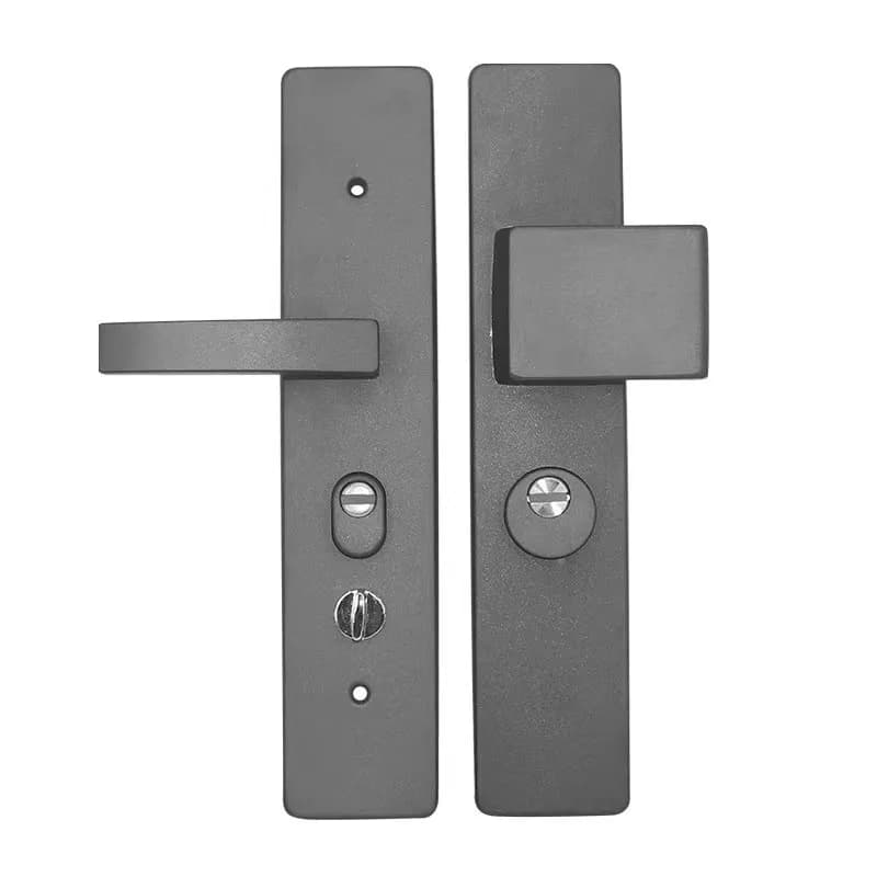 Maniglia per cancello d'ingresso da infilare antifurto universale maniglia per serratura di sicurezza grigia antideflagrante distanza fissa 235mm