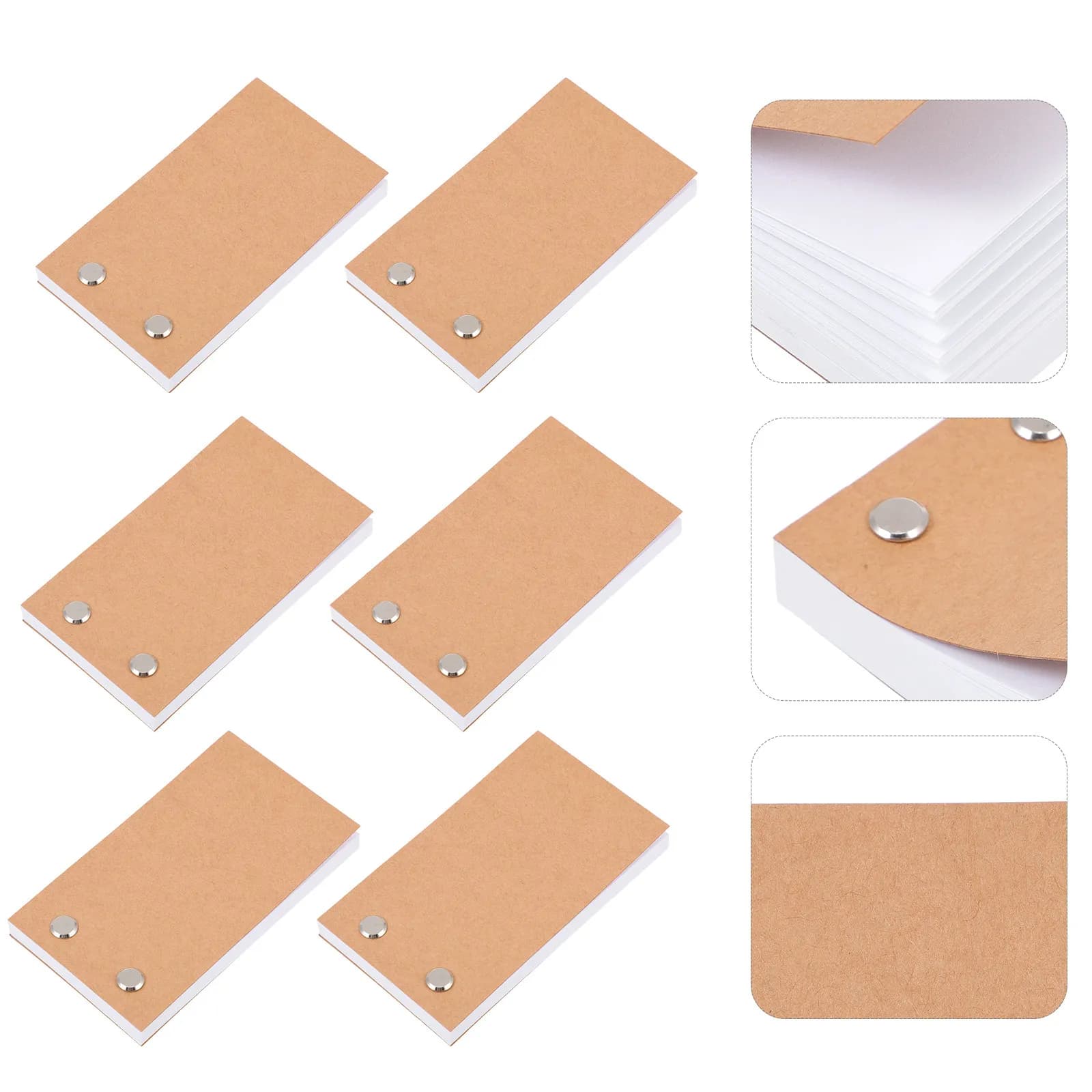6Pcs Convenient Sketch Pad Premium Drawing Paper Set Portable Pocket-Sized Flipbook for Animators Artists Students Flat-Open