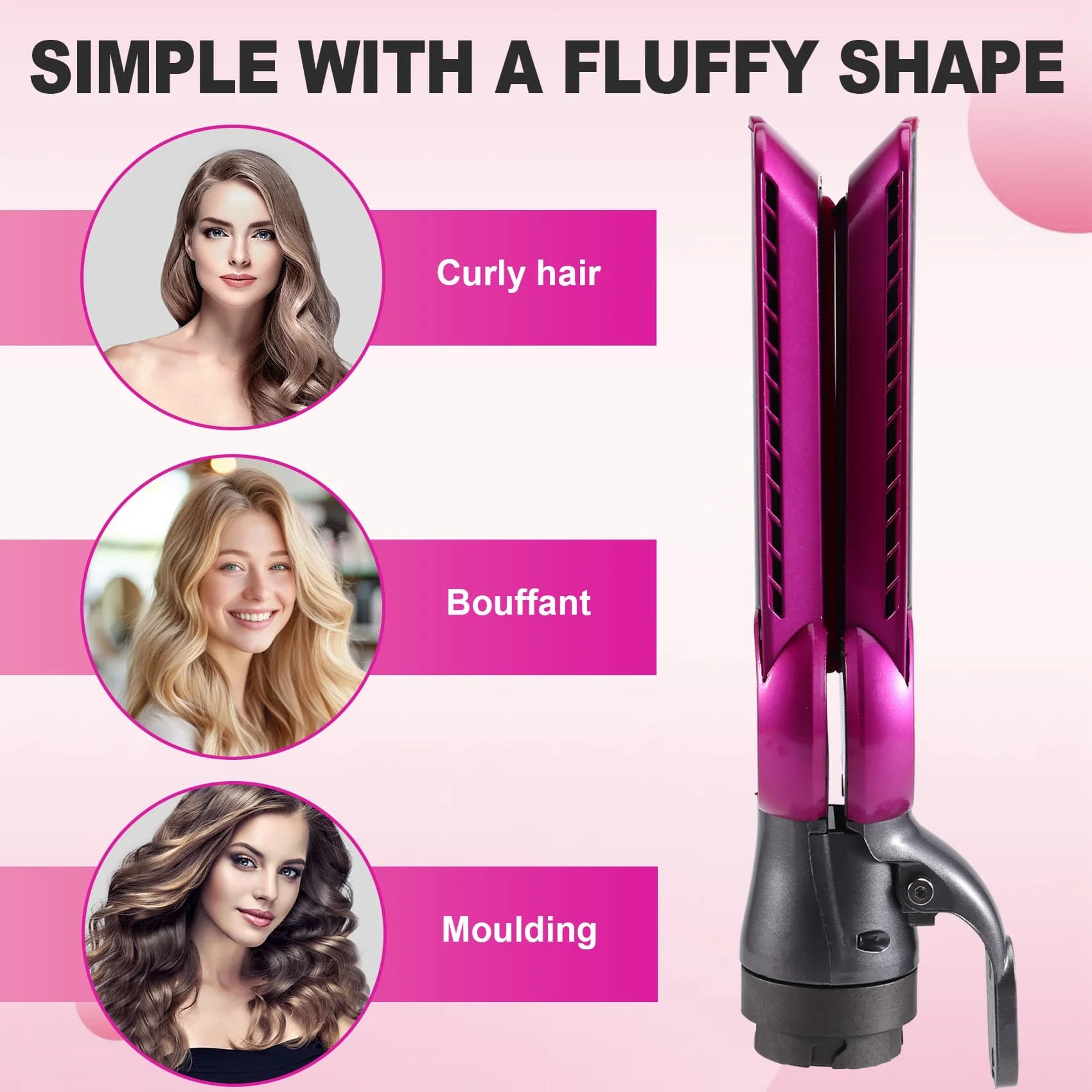 ABUD - For smooth and healthy hair with less damage, Shark Flexstyle Airflow accessory, hair straightener.