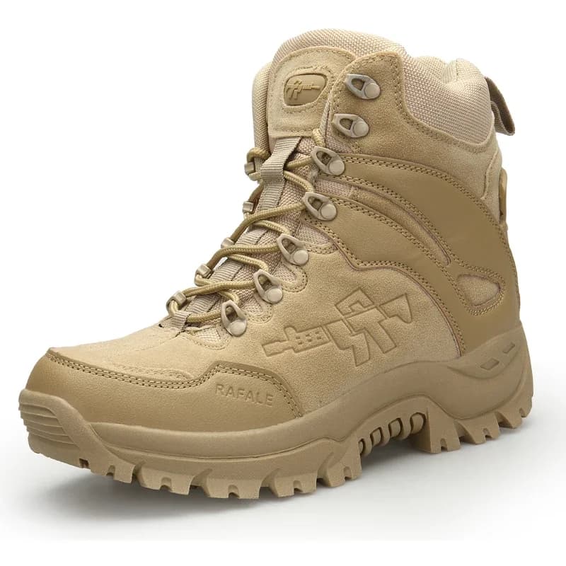 Stivaletti militari da uomo stivali da combattimento tattici in vera pelle all'aperto scarpe Casual da lavoro da caccia dell'esercito