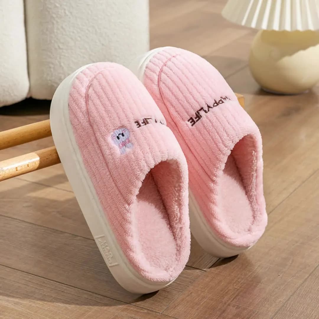 Pantofole invernali in peluche per donna e uomo - Scarpe da casa per coppia con suola spessa, scivoli interni foderati in caldo pile con suola antiscivolo