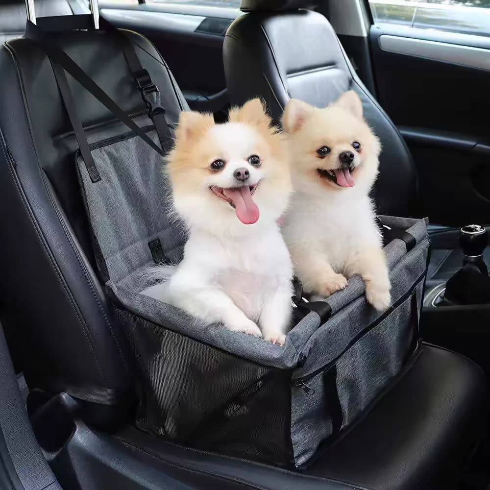 Seggiolini per auto per cani, Seggiolini per auto per animali domestici, Seggiolini per auto portatili per animali domestici, con guinzaglio di sicurezza, Cestini per auto per animali domestici traspiranti e pieghevoli