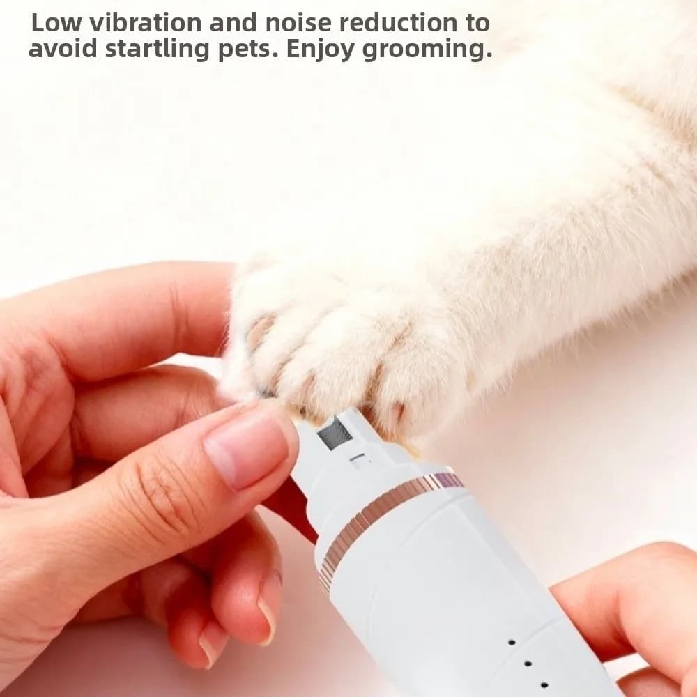 Tosatrice Elettrica per Cani a Basso Rumore, Motore Potente, Design a Doppia Testa, Lima per Unghie per Gatti, Strumento Professionale per la Toelettatura degli Animali con Ricarica USB