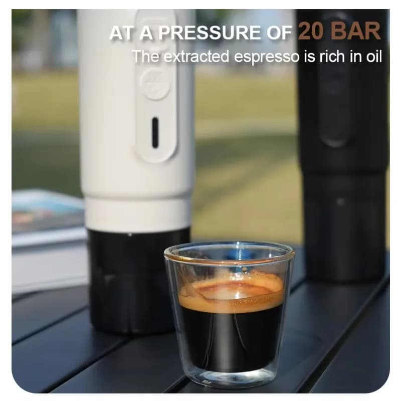 Portable coffee machine, 20 bar fast brew, usb-c rechargeable 3-in-1 espresso machine for travel/camping custom logos