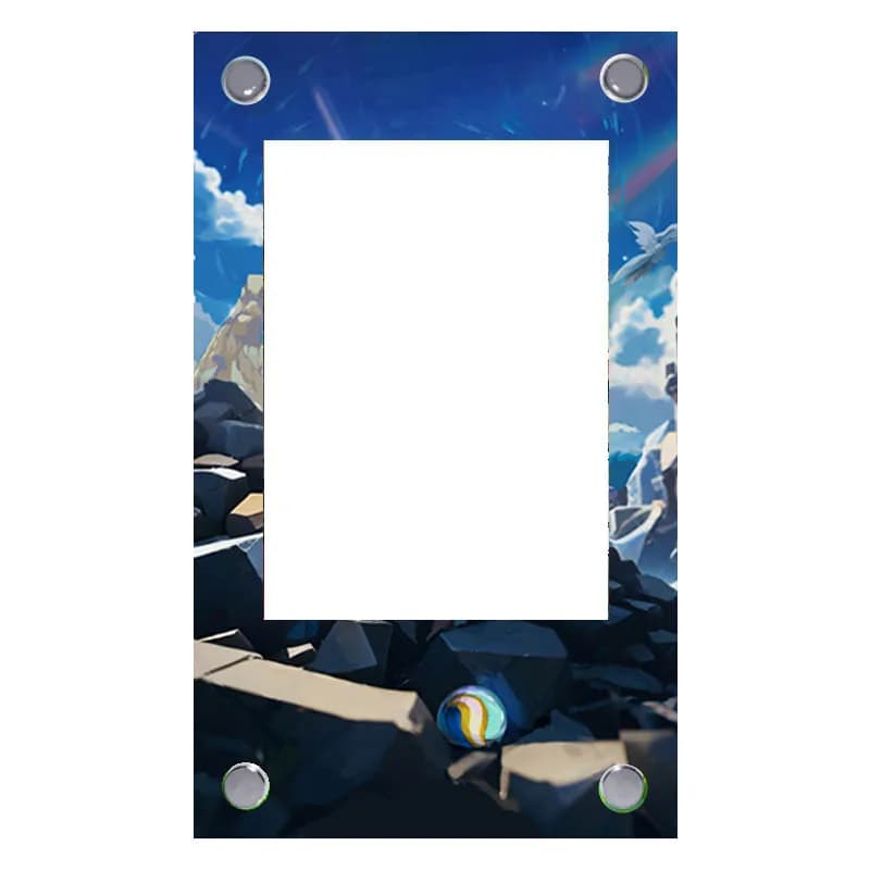 Display artistico per carte Pokemon Sv9 Steven Stone Marnie Lillie Carte Mattone acrilico Stuck Brick Gioco Collezione Espositore per carte