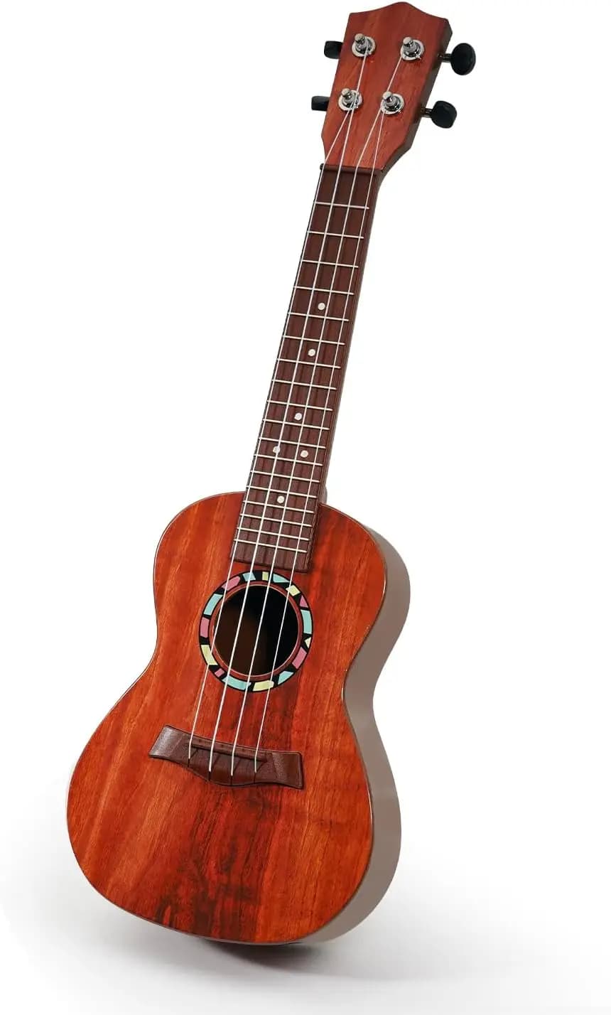 Giocattolo Ukulele per Bambini da 21 Pollici con Suono Simulato per Bambini dai 3 ai 7+ Anni, Ragazzi e Ragazze, Educazione Musicale, Marrone
