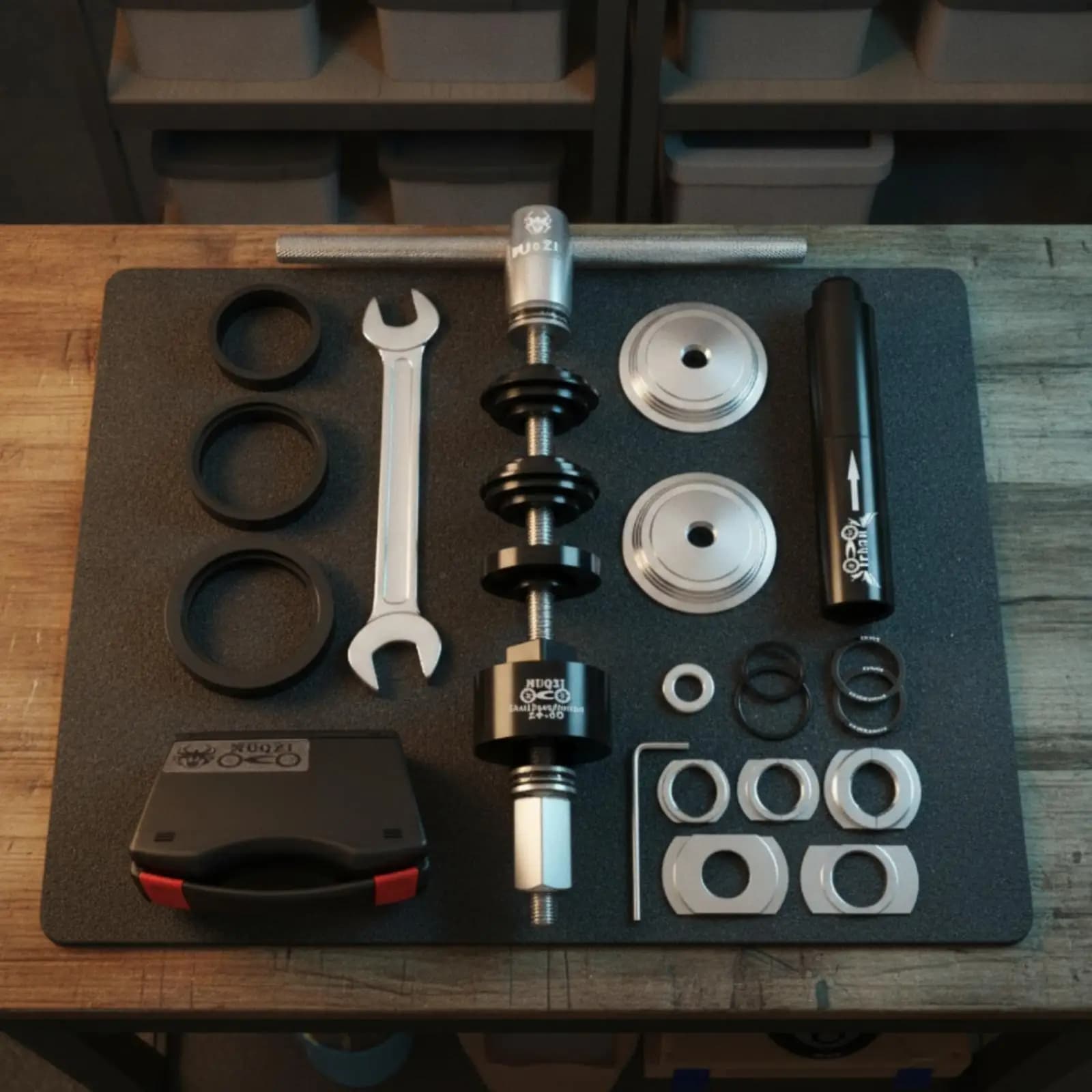 Professional Bicycle Bearing Press Tool Set for Bottom Bracket Cup Removal Install with Adapters Bike Workshop Kit