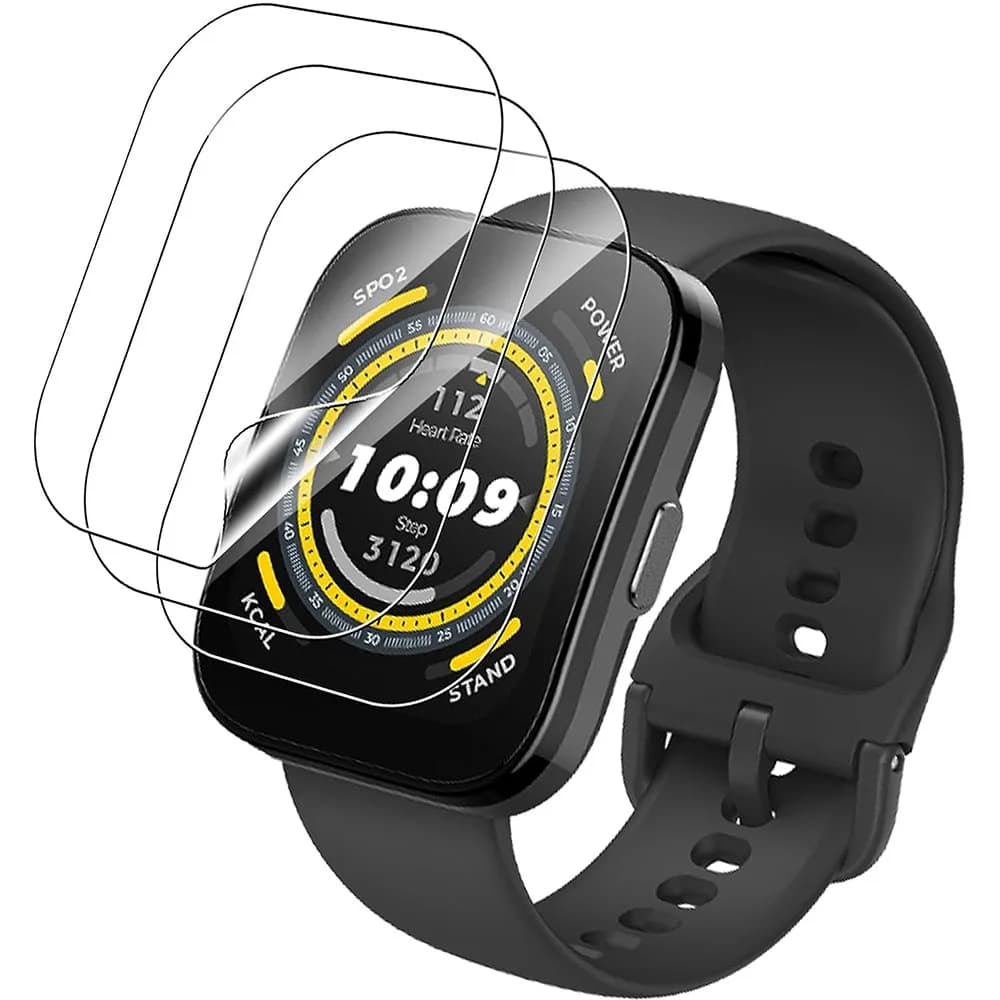 3PCS Transparent HD Screen Protective Film For Huami Amazfit Bip 5 Bip5 SmartWatch Protective Film Cover TPU Cover Complete accessories