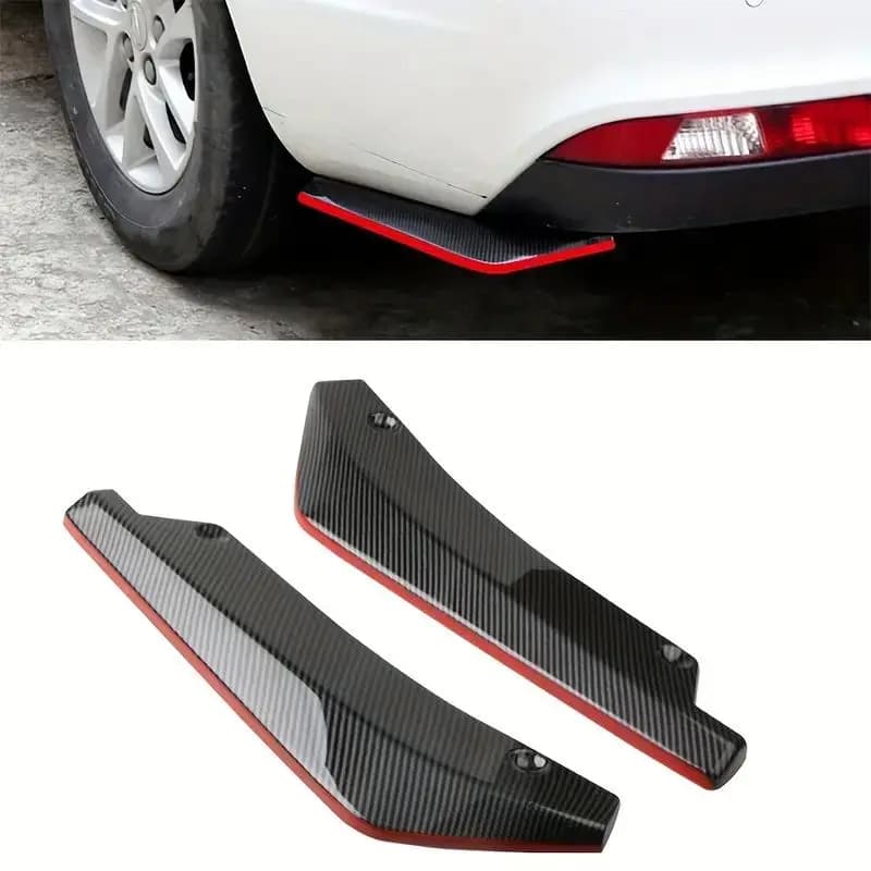 Splitter universal rear bumper diffuser for car 2 pieces-resistant scratch-resistant and elegant improvement of rear-facial installation corner