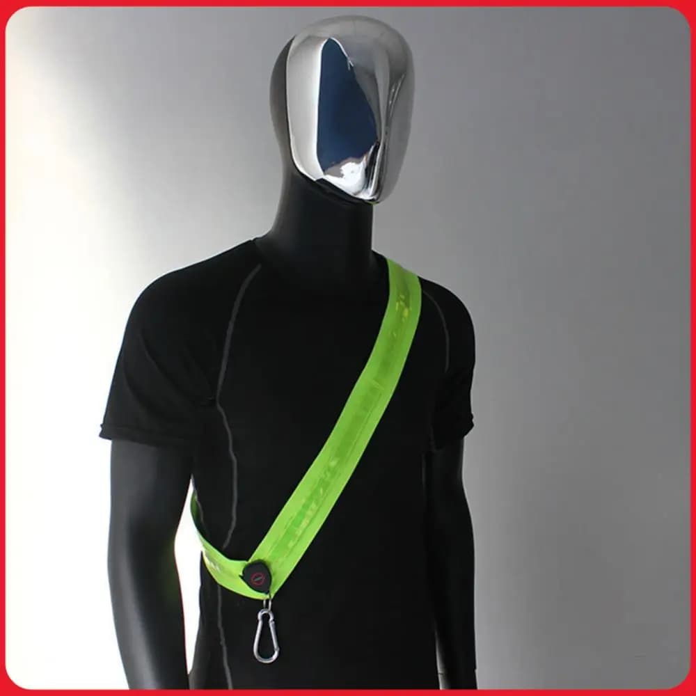 LED Reflective Belt Rechargeable for Running and Cycling, LED Bretelles for Men and Women, Luminous Equipment for Hiking, Jogging and Leisure Walks