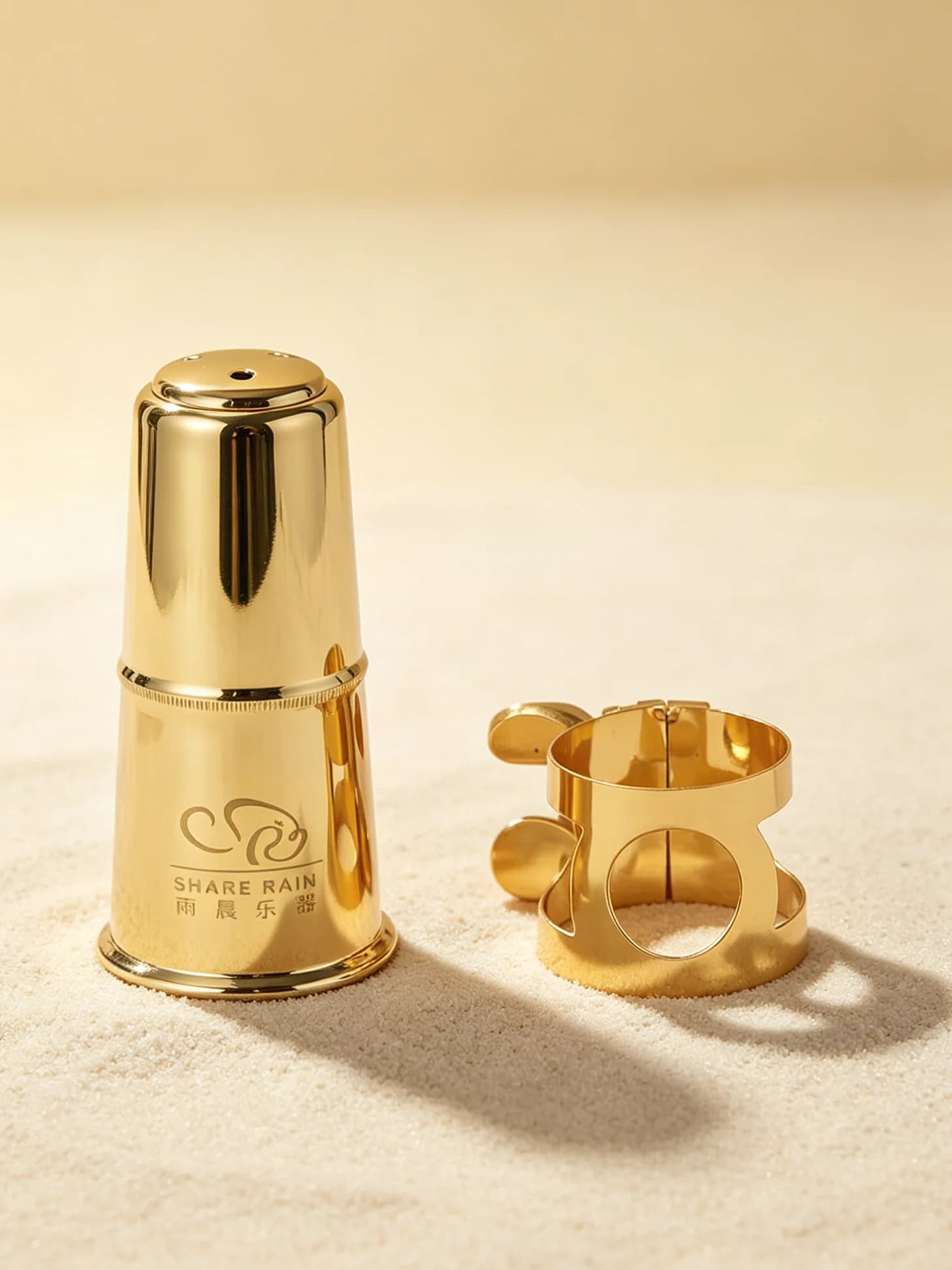 Share Rain Hard Rubber Mouthpiece Appropriative Metal Ligature and Cap Eb Alto Bb Soprano Tenor Saxophone Bb Clarinet