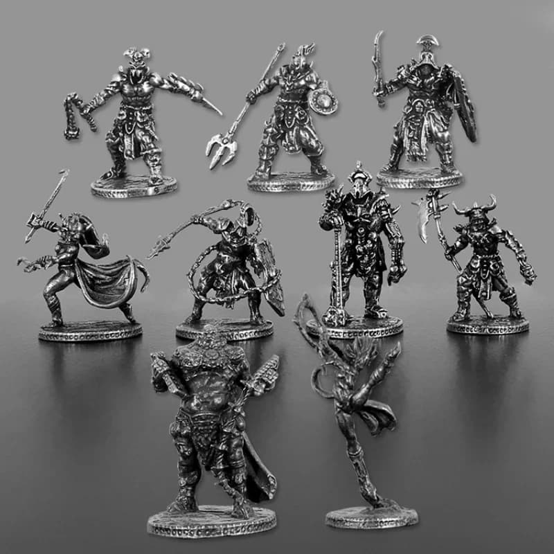 Mitico gladiatore Mini scultura Retro metallo soldato modello gioco da tavolo scacchi figurine Decorative ornamento artigianato regali per ragazzo