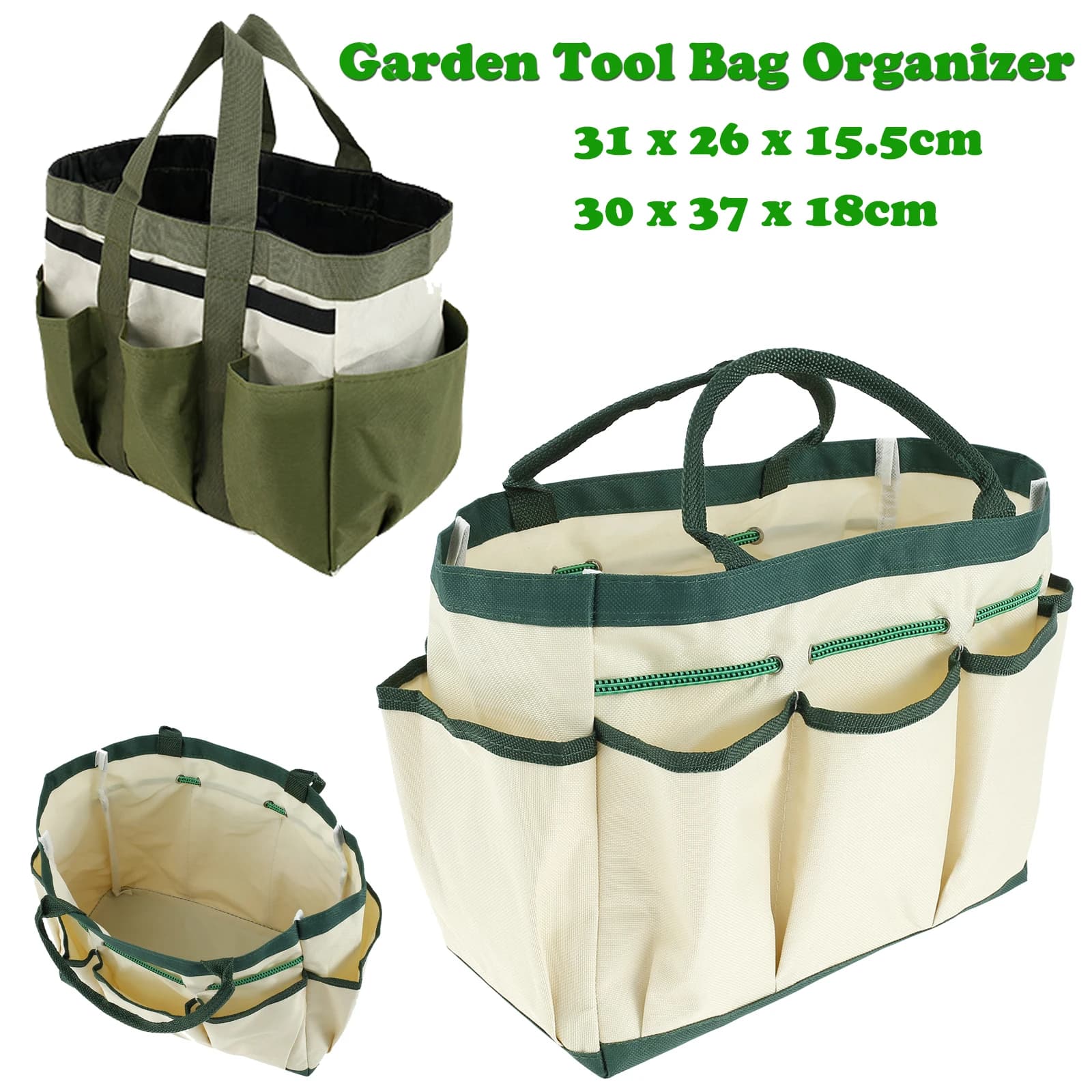 Organizer per borsa per attrezzi da giardino con 8 tasche Borsa per attrezzi da giardino Oxford 600D resistente Borsa da giardino portatile multiuso