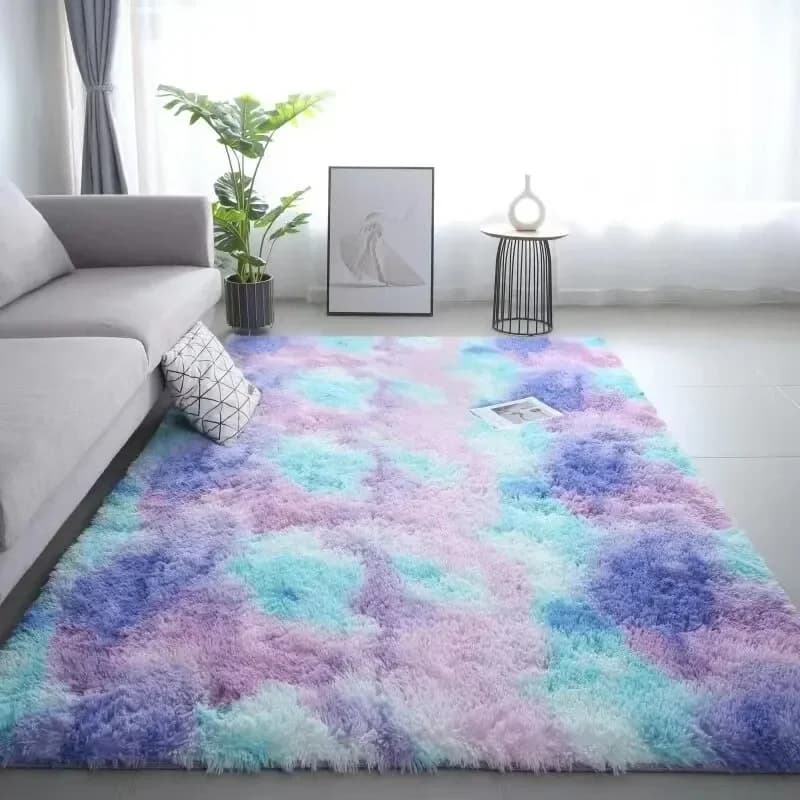Silk and Wool Mat for Bedroom, Living Room and Children's Room, Anti-slip, Washable in Washing Machine, Does not Easily lose the Peli