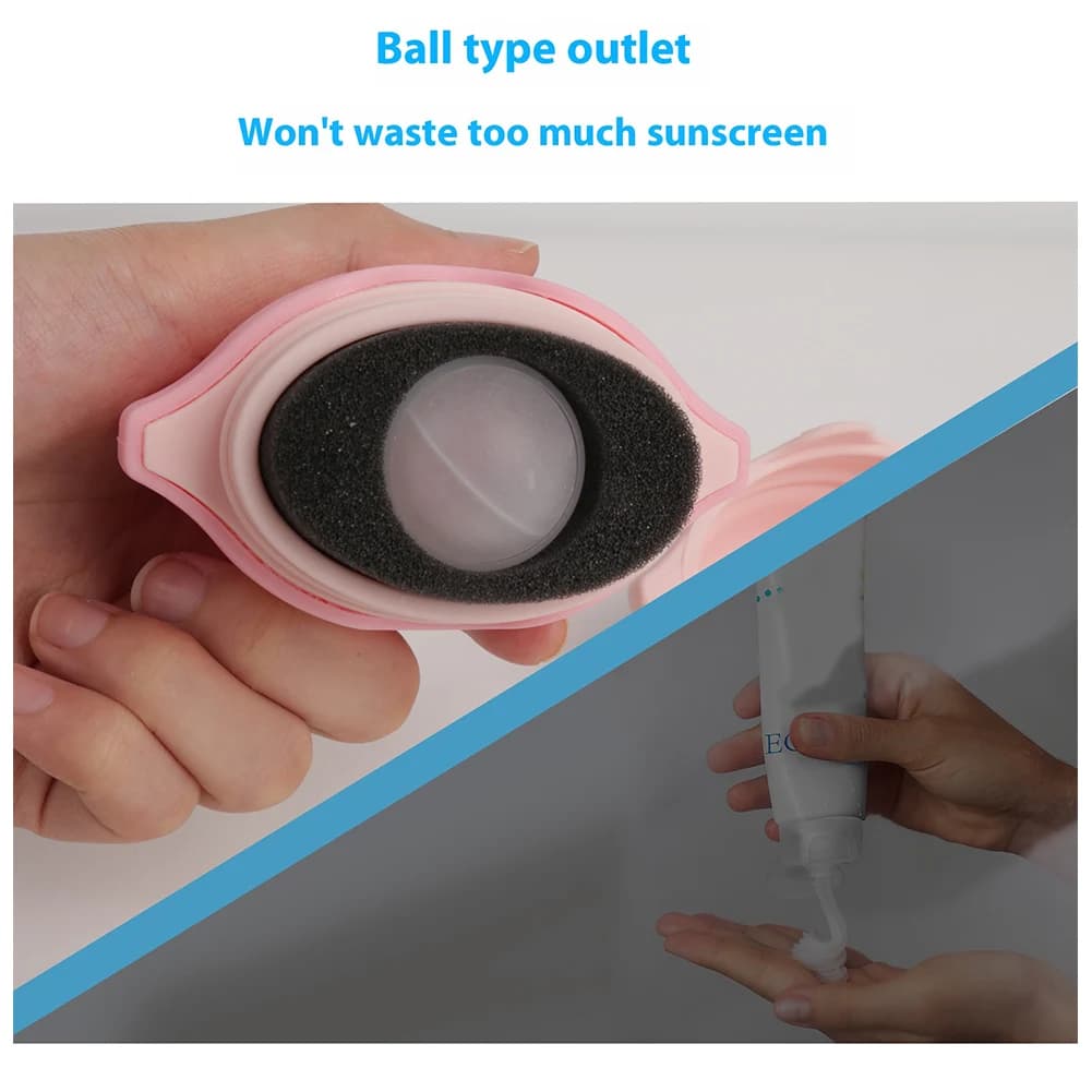 Applicatore per protezione solare Applicatore per spugna in silicone Applicatore per rullo per crema solare ricaricabile Portatile per bambini Adulti