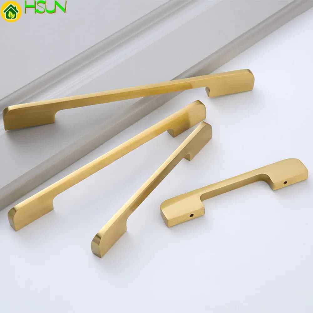 Nuova maniglia cinese per porta in ottone puro dorato, hardware per mobili, comodino, armadio, cassetto, maniglia per armadio