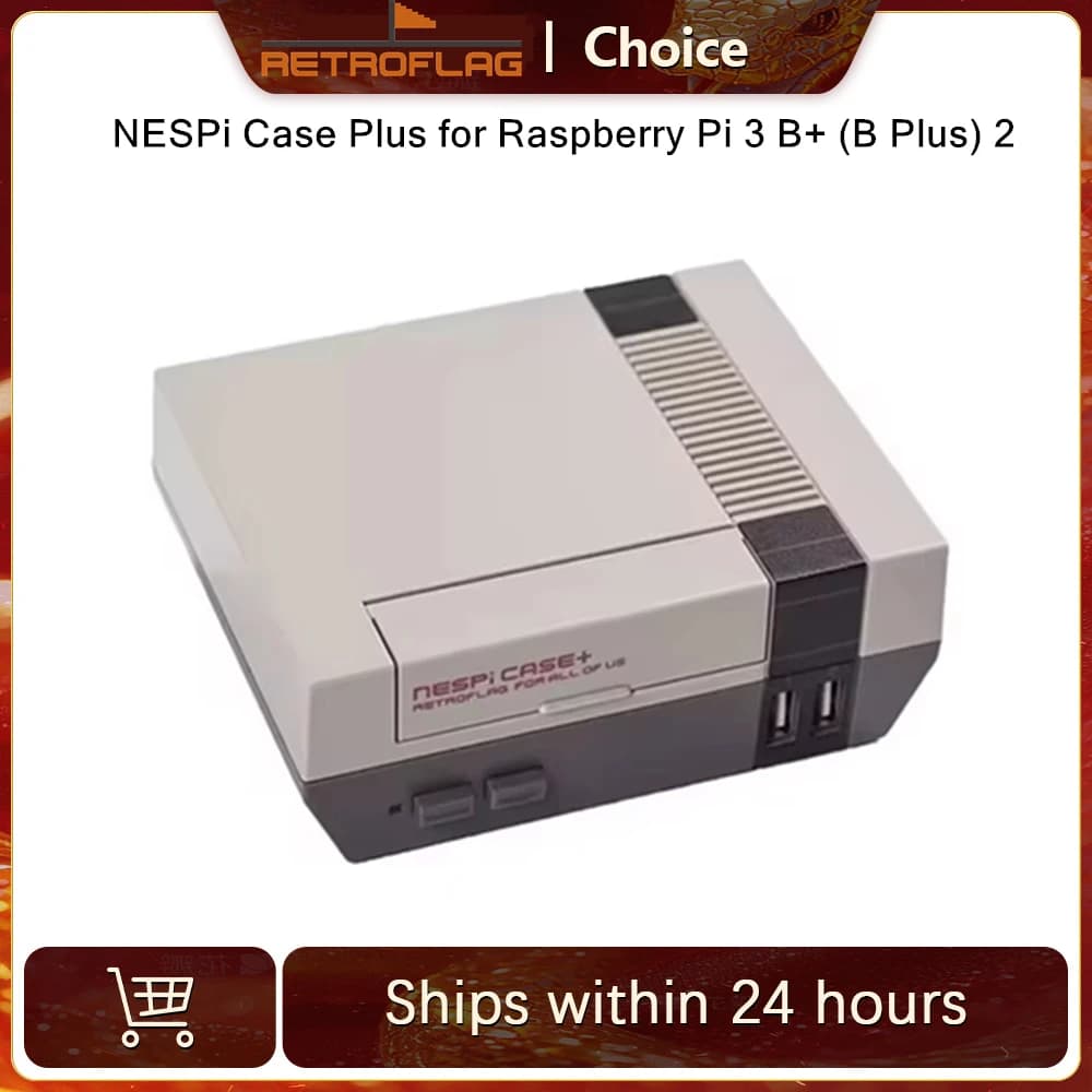 Retroflag NESPi Case Plus con Pulsante di Accensione Funzionale e Spegnimento Sicuro per RetroPie Raspberry Pi 3/2 Model B e Raspberry Pi 3B+