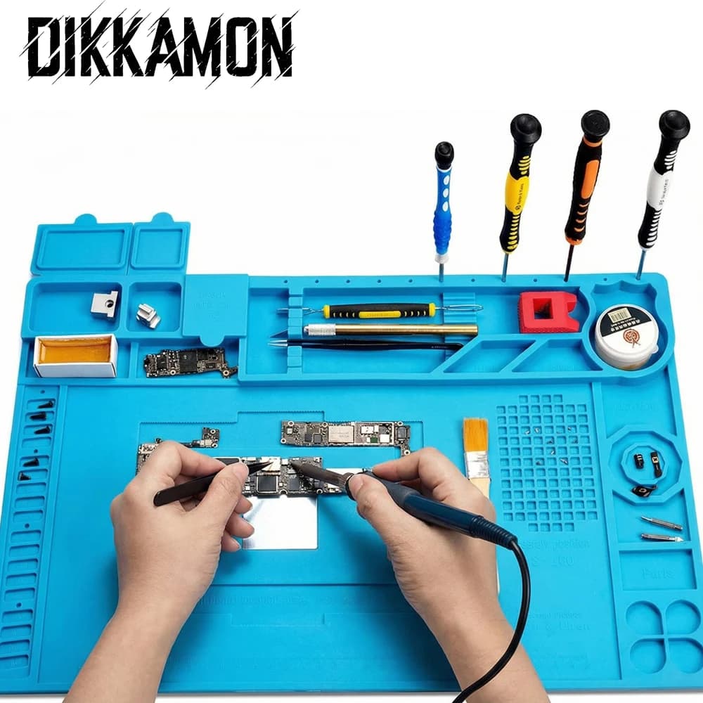 Silicone Magnetic Reparation Mat, Circuit Welding Pad, Heat Resistant 932 ° Antistatic Iron for ESD Phone Repair