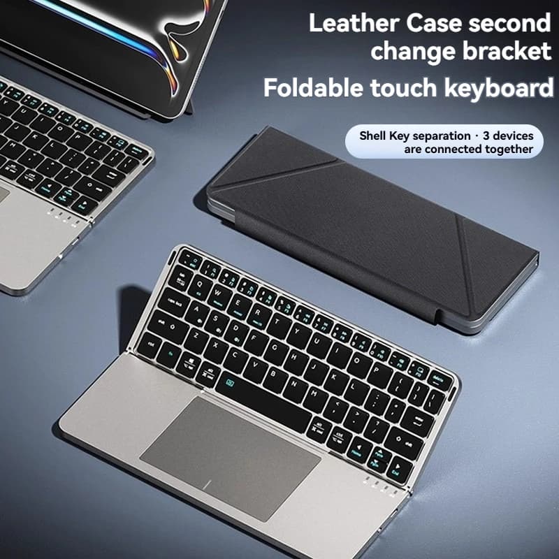 YIRF Fold Miaokong Tastiera magnetica per IPad Bluetooth Wireless Touch Pad portatile Staffa per computer portatile Accessori regalo