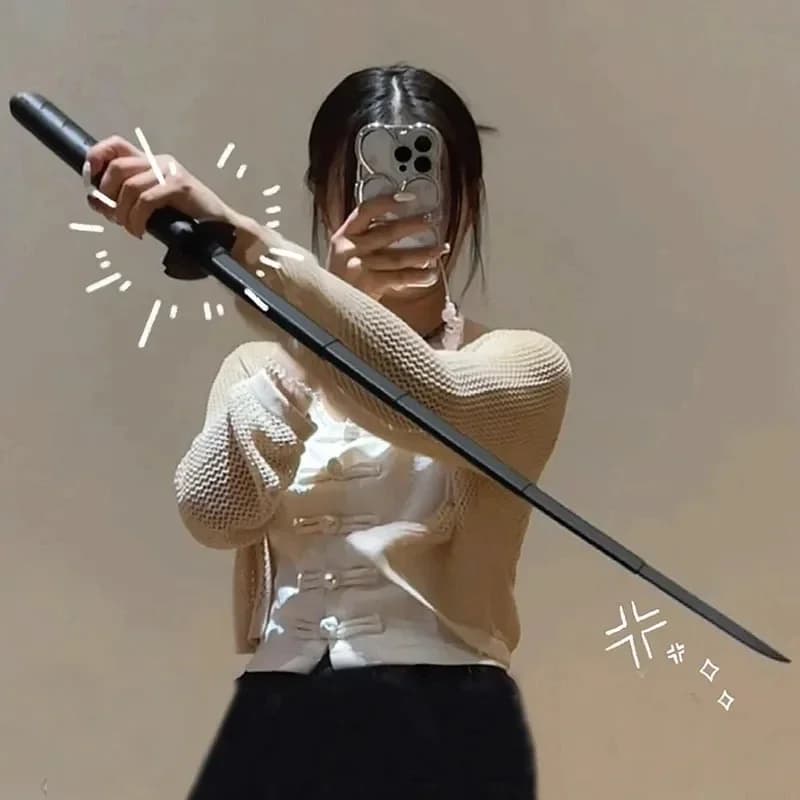 1/2/3PCS 3D Printed Gravity Straight Out Telescopic Samurai Relieve Stress Stretchable Toy Cos Creative Punches Katana Gift