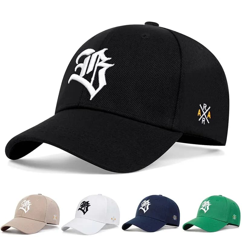 Berretti da baseball con ricamo geometrico con lettera gotica unisex Cappelli casual regolabili per esterni primaverili e autunnali Cappello per protezione solare