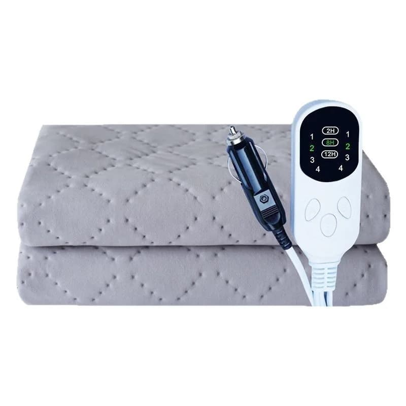 Nuova coperta riscaldata per auto Coperta per auto riscaldata da 12 Volt per auto, camion, SUV, camper, lancio riscaldato portatile per campeggio 150X120 cm/80 cm