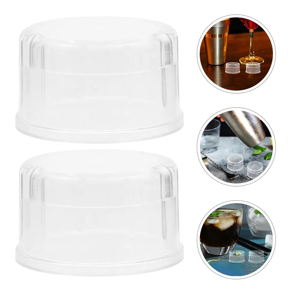Set di 8 Coperchi per Bottiglie Snowk, Tappi Antispillamento per Bicchieri da Cocktail, Coperchi in Plastica per Shaker, per Barattoli, Bubble Tea, Succhi