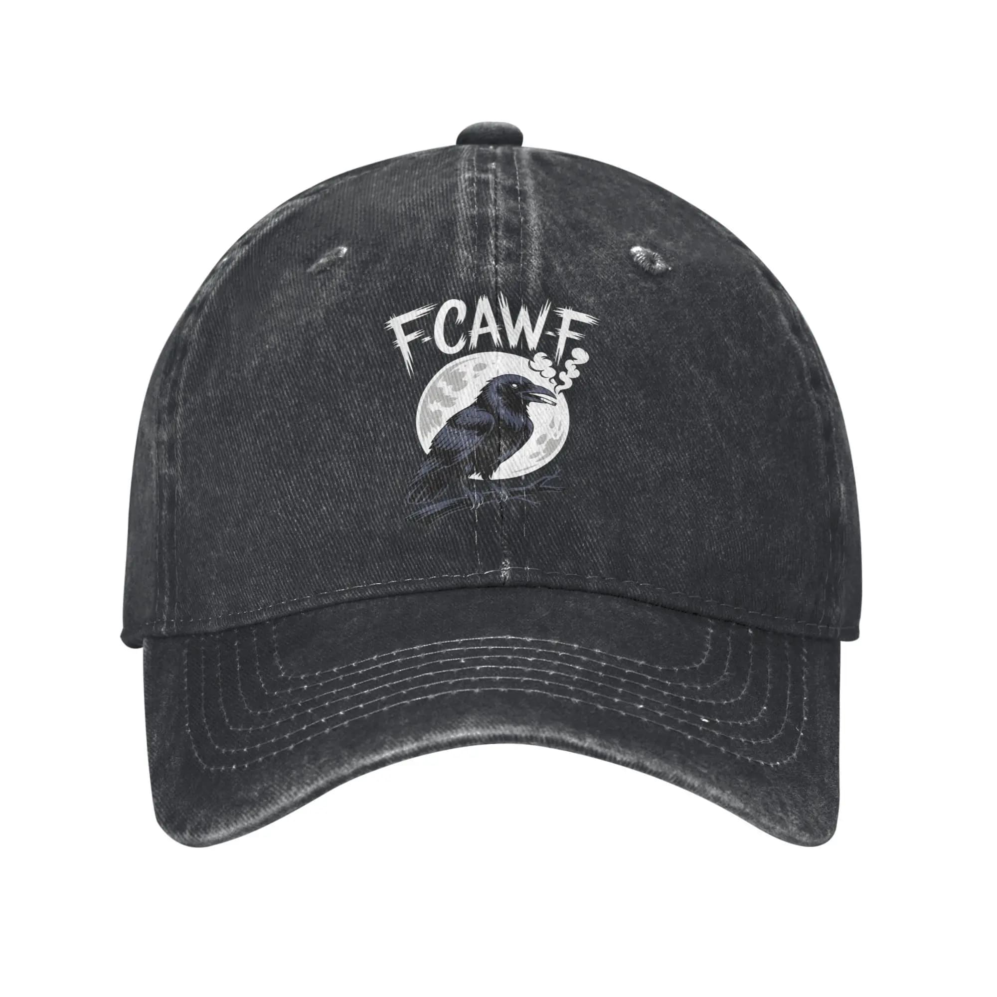F CAW F Black Bird Funny Meme Casual Baseball Cap Running Hippie Hip Hop Hats Summer Dropshipping Men Y2k Retro Snapback Cap