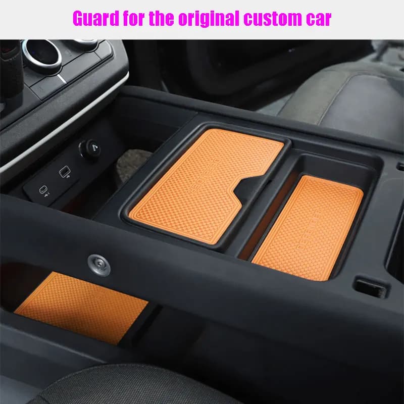 Slot per cancello in pelle Land Rover Defender Tappetino per scanalatura per porta Tazza d'acqua Tappetino antiscivolo 90 110 Defender Accessori Modifica