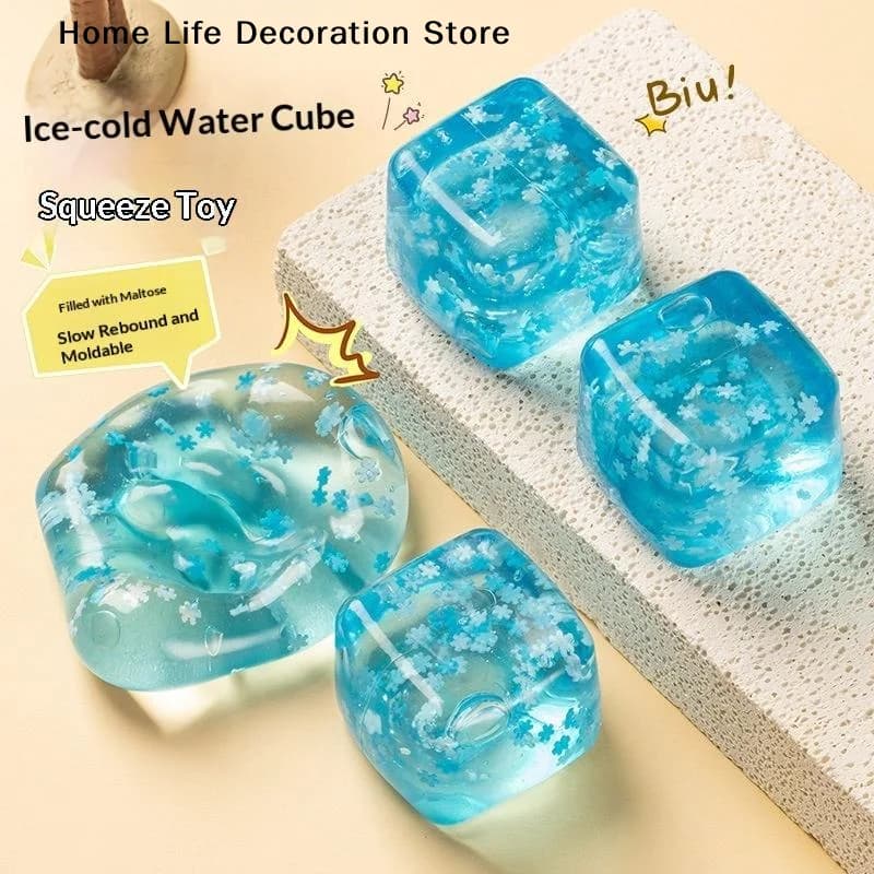 Nice Cube snowflake Squishy Stress Soft Stretchy Sensory Fidget Toy for Anxiety Relief ADHD Focus Stress Relief for Adults Kids
