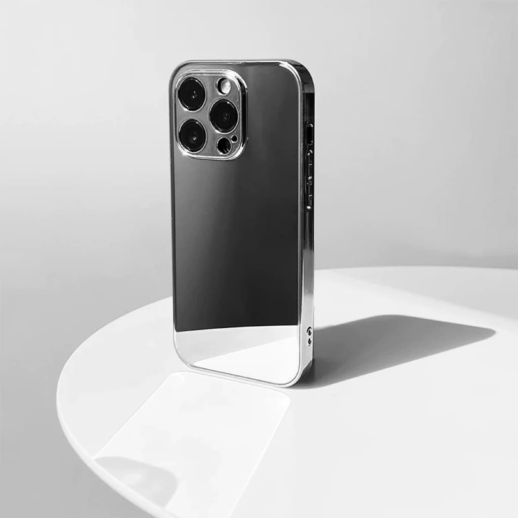 The high-end glass mirror is suitable for iPhone cases, and the makeup mirror is minimalist and simple.