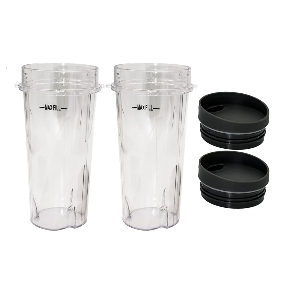 2 pz 16oz tazza frullatore con coperchi per Nutri Ninja Pro BL660 BL663CO BL740 BL770 BL770W BL771 BL773CO BL780 BL780CO