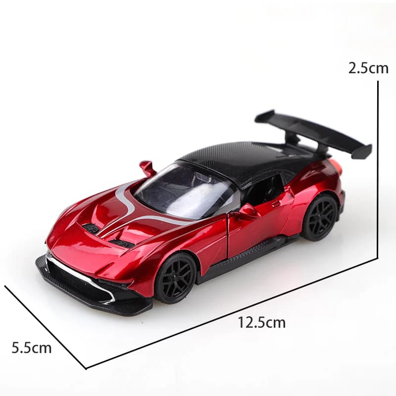 Scatola in cartone ondulato: replica in scala 1/36 della supercar Kony, in metallo pressofuso, con meccanismo pullback, regalo raffinato, giocattolo per bambini.