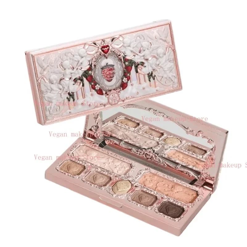 Flowerkaren Collection Strawberry Cupid Tablet for face complexion Blush Umbrella Evidence Flower Know Tanning palette for face
