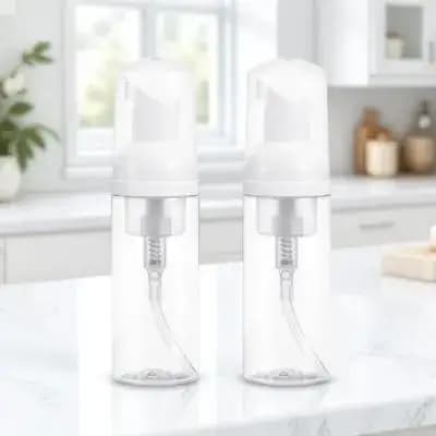 2 flaconi vuoti in plastica riutilizzabili con dispenser a pompa per sapone schiumogeno, contenitori da viaggio per shampoo, bagnoschiuma liquido