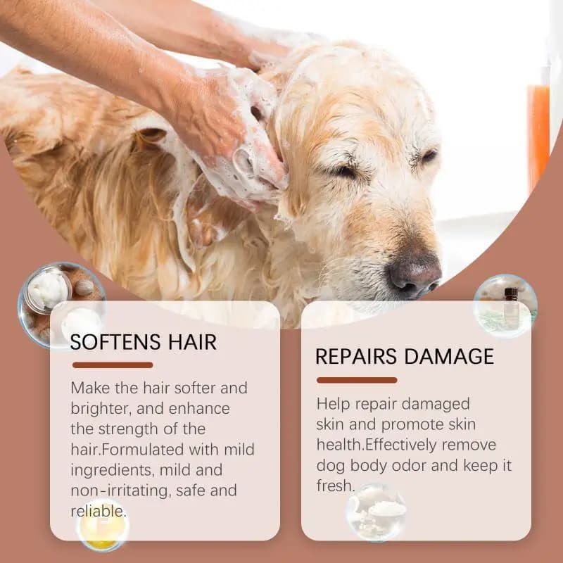 Shampoo per Cani Yegbong con Vitamine, Pulizia Delicata, Pelo Morbido e Liscio, Nutriente per la Cura del Pelo dei Cani