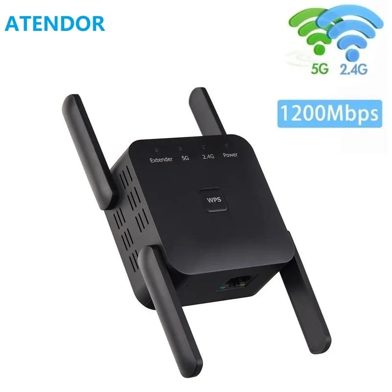 Ripetitore wireless 2.4G 5Ghz Ripetitore Wifi 1200Mbps Extender wifi a lungo raggio Ripetitore amplificatore di segnale Wi-Fi dual band