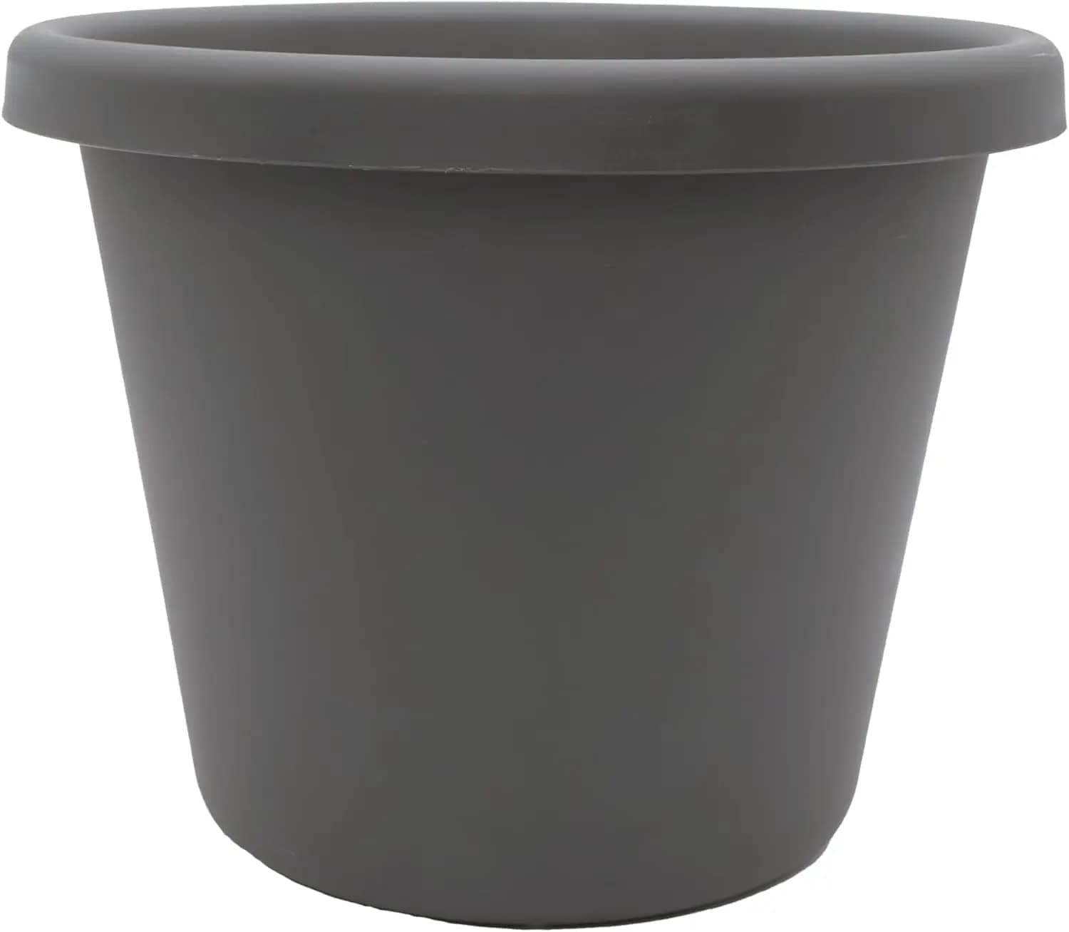 Vaso per Piante Rotondo in Plastica con Bordo Arrotolato, 8,5 Pollici, Resistente ai Raggi UV, per Uso Interno ed Esterno, Leggero e Durevole