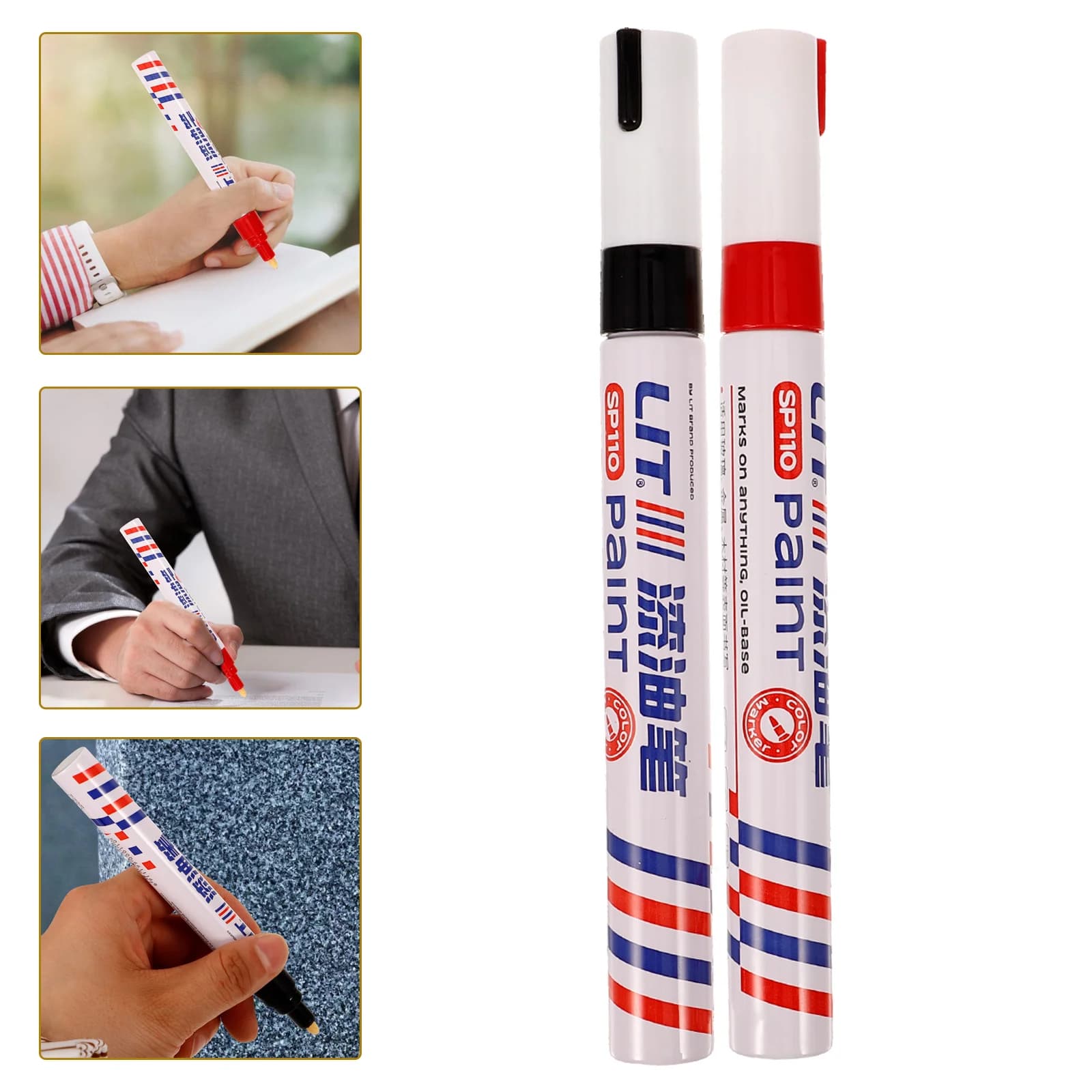 Set di 2 Pennarelli per Scrittura su Monumenti, Kit di Riparazione, Pennarelli per Incisione su Tavolette, Set di Penne Colorate, Strumenti per Disegno